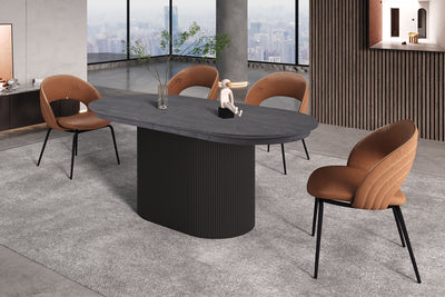 Uitschuiftafel Lagos Donkerbruin - 180-220 cm Ovaal