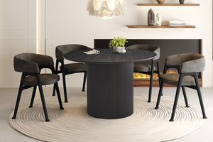 Eettafel Lagos Donkerbruin - 120 cm Rond