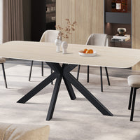 Tafel 'Apollo' 200 cm Deens Ovaal Steen Baroque Beige