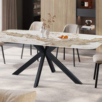 Tafel 'Apollo' 200 cm Deens Ovaal Glanzend Steen Pandora