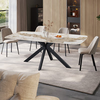 Tafel 'Apollo' 200 cm Deens Ovaal Glanzend Steen Pandora
