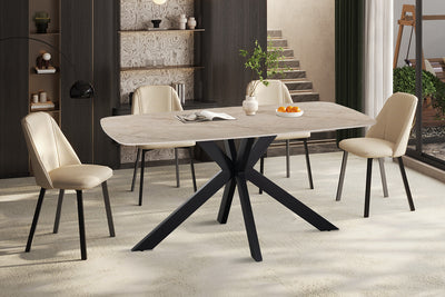 Eettafel Apollo Shakespear Beige - 160 cm Deens Ovaal