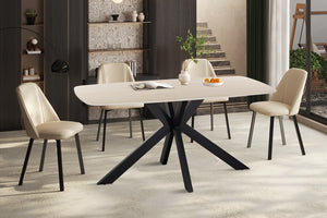 Eettafel Apollo Baroque Beige - 160 cm Deens Ovaal