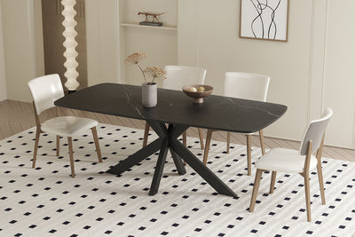 Eettafel Apollo Zwart - 180 cm Deens Ovaal