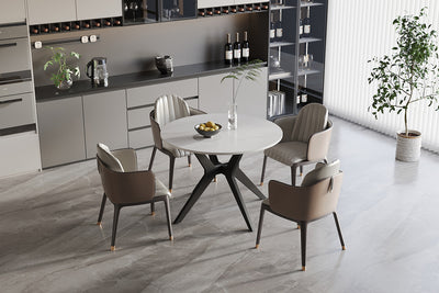 Eettafel Apollo Wit Glans - 110 cm Rond