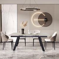 Uitschuifbare tafel 'Hera' 160-240 cm Rechthoekig Glanzend Shakespear Beige