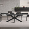 Uitschuifbare tafel 'Hestia' 180-220 cm Deens Ovaal Steen Zwart