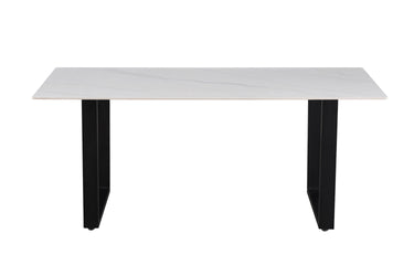 Tafel 'Poseidon' 180 cm Rechthoekig Glanzend Steen Wit