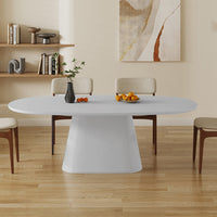 Tafel 'Tavira' 220 cm Ovaal Cement Ecru