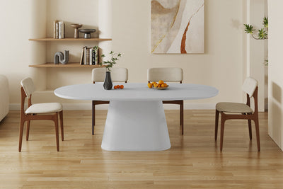 Eettafel Tavira Cement Ecru - 220 cm Ovaal