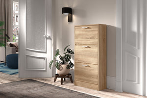 Schoenenkast Carini Sonoma - 63 cm 3 Kantelvakken