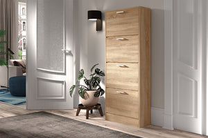 Schoenenkast Carini Sonoma - 63 cm 4 Kantelvakken
