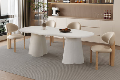 Eettafel Faro - 220 cm Organisch Cement