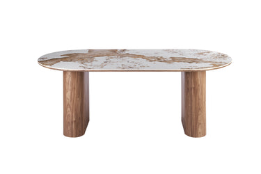 Tafel 'Evora' 210 cm Glanzend Steen Pandora
