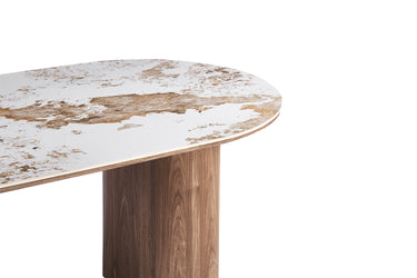 Tafel 'Evora' 210 cm Glanzend Steen Pandora