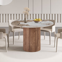 Tafel 'Evora' 120 cm Rond Glanzend Steen Pandora