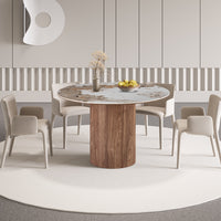 Tafel 'Evora' 120 cm Rond Glanzend Steen Pandora