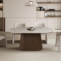 Tafel 'Vigo' 180 cm Ovaal Decor Donkere Eik Shakespear Beige