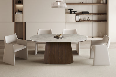 Eettafel Vigo Donker - 180 cm Ovaal Steenlook