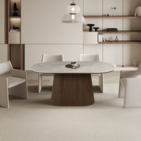 Tafel 'Vigo' 180 cm Ovaal Decor Donkere Eik Shakespear Beige