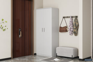 Schoenenkast Mike Wit - 80 cm 2 Deuren