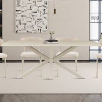 Tafel 'Noa' 180x90 cm Deens Ovaal Baroque Beige - Grijs Voet