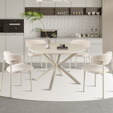 Tafel 'Noa' 120 cm Rond Baroque Beige - Grijs Voet