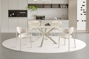 Eettafel Noa Beige - 120 cm Rond