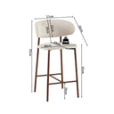 Counterstoel Coco Walnoot Beige
