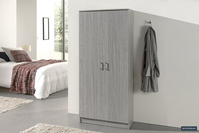 Opbergkast Ray Grijs Eiken - 80 cm 2 Deuren