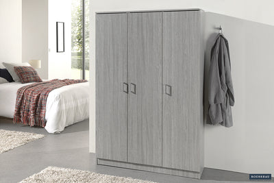 Opbergkast Ray Grijs Eiken - 120 cm 3 Deuren