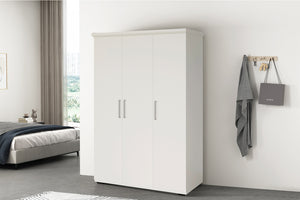 Kledingkast Mike Wit - 120 cm 3 Deuren