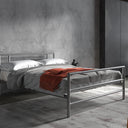 Bed 'Sandro' 140x200 met lattenbodem Grijs