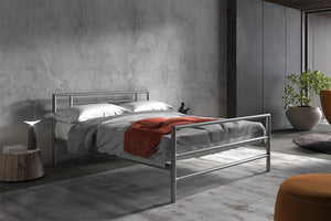 Bedframe Sandro Grijs - 140x200 cm Metaal