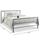 Bed 'Sandro' 140x200 met lattenbodem Grijs