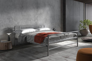 Bedframe Sandro Grijs - 160x200 cm Metaal