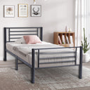 Bed 'Sammy' 90x200 Metaal Donkergrijs