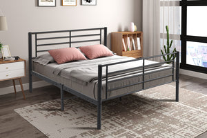 Bedframe Sammy Donkergrijs - 160x200 cm Metaal