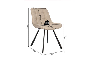 Eetkamerstoel Ariba Beige-Grijs