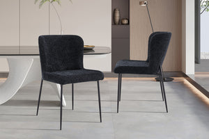 Eetkamerstoel Lisa Bouclé Donkergrijs