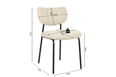 Eetkamerstoel Antura Bouclé Beige