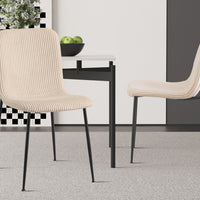 Eetkamerstoel Alice Corduroy Beige