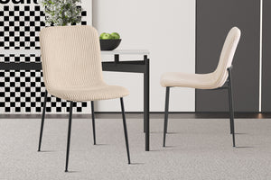 Eetkamerstoel Alice Corduroy Beige