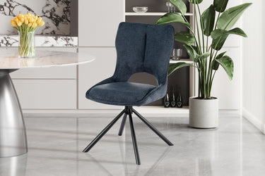 Eetkamerstoel Mori Blauw Draaibaar