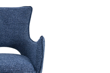 Eetkamerstoel Billy Blauw Draaibaar met Armleuning