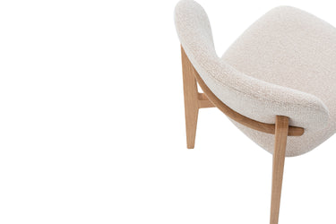 Eetkamerstoel Carmen Naturel Eik Bouclé Beige