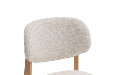 Eetkamerstoel Carmen Naturel Eik Bouclé Beige