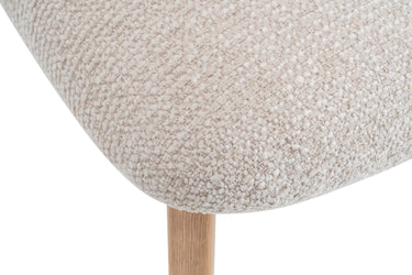 Eetkamerstoel Carmen Naturel Eik Bouclé Beige