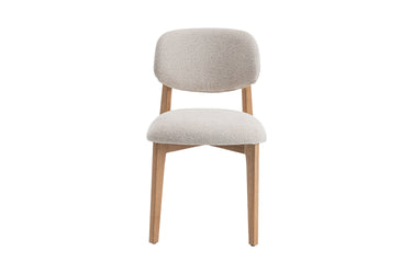 Eetkamerstoel Carmen Naturel Eik Bouclé Beige
