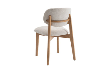 Eetkamerstoel Carmen Naturel Eik Bouclé Beige